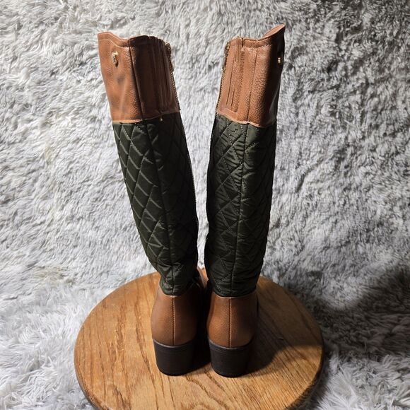 Nautica Orli Womens Size 5.5 Faux Leather QuiltedKnee High Zip Up Riding Boots - Picture 9 of 10